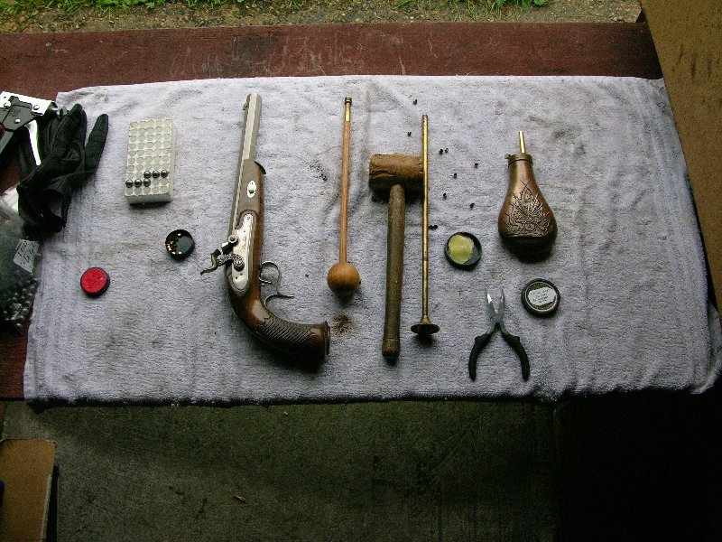 side hammer percussion pistol